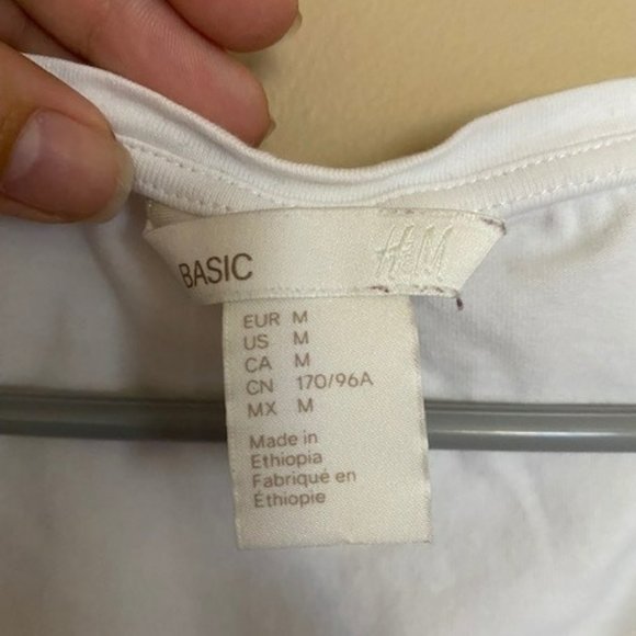 H&M Tops Basic White Tee Poshmark